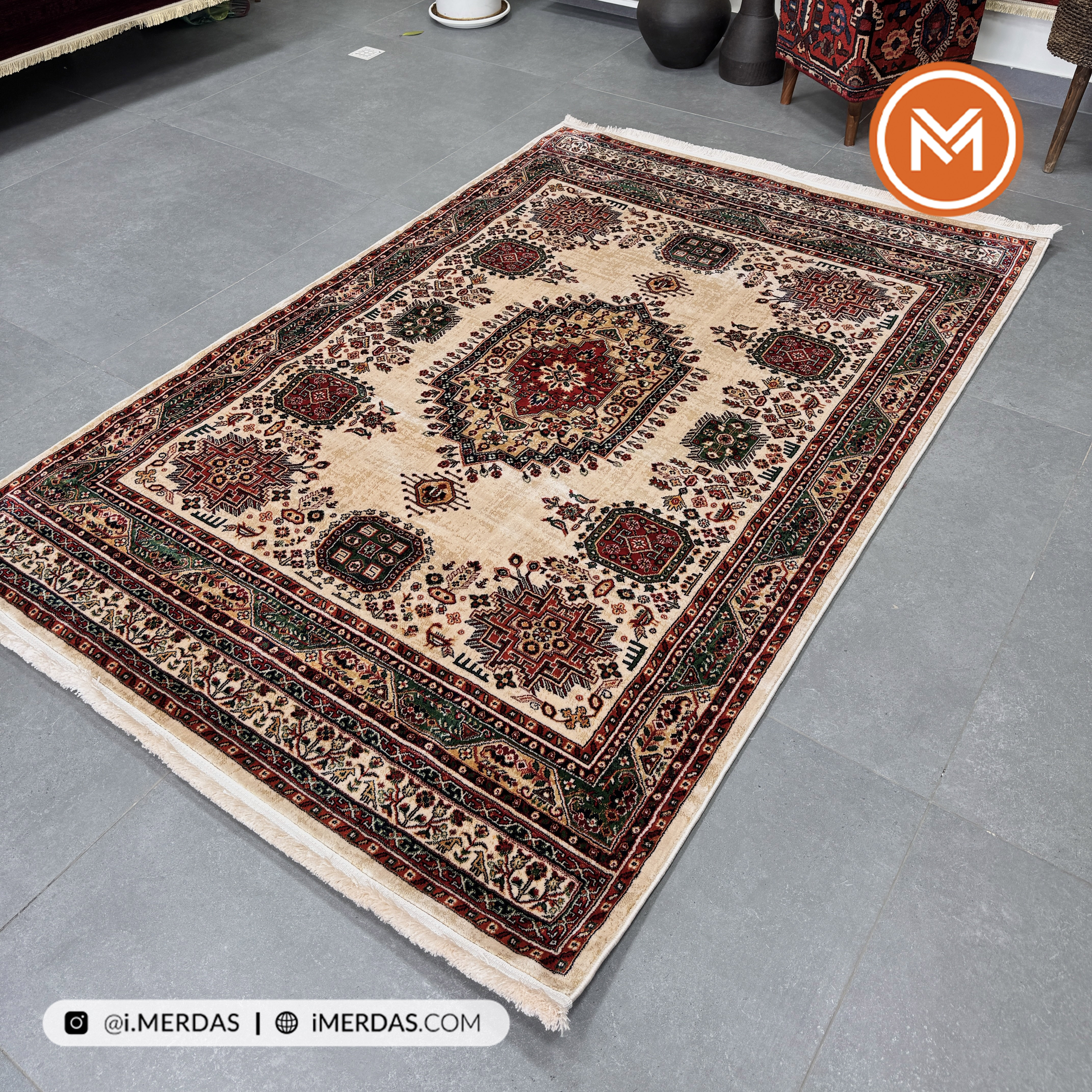 فرش گبه کد 6650 زمینه تمام رنگ